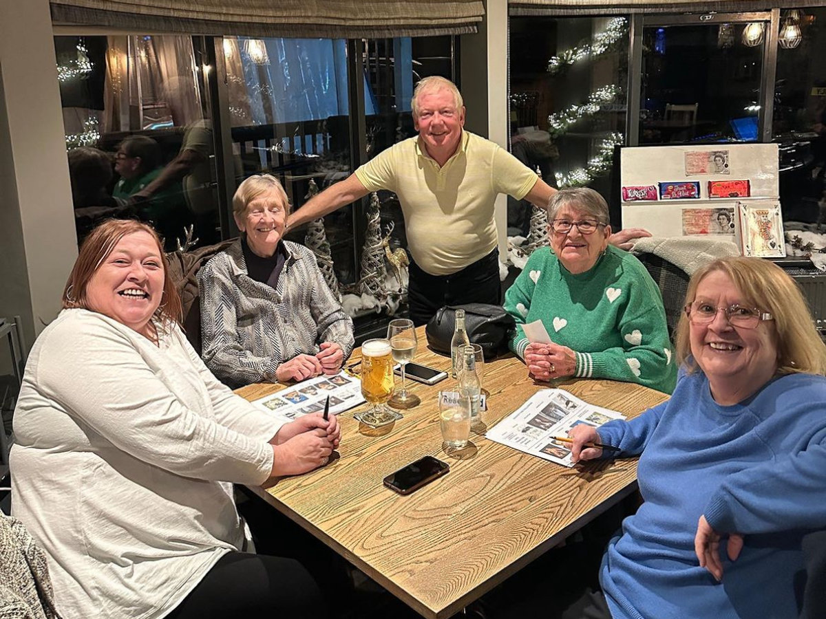 Regulars enjoying the weekly quiz night at The Crown Inn